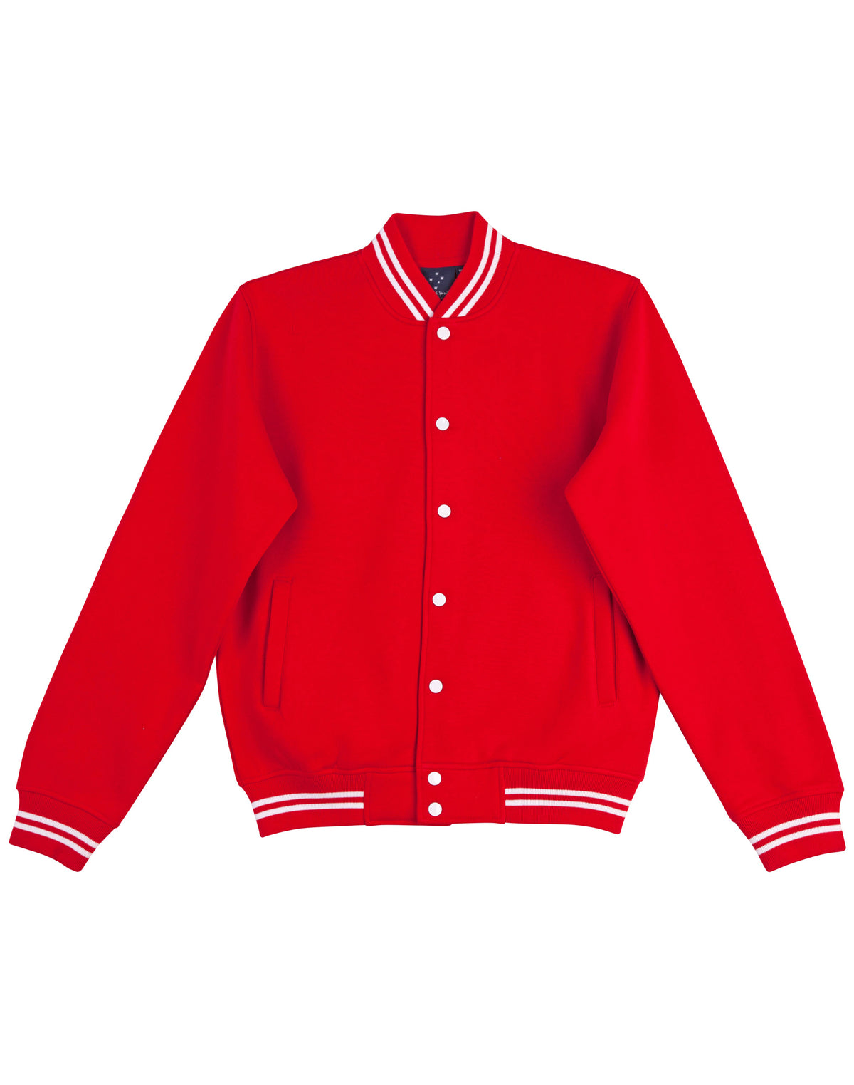 Fleece Letterman - Unisex - Red/White - Front