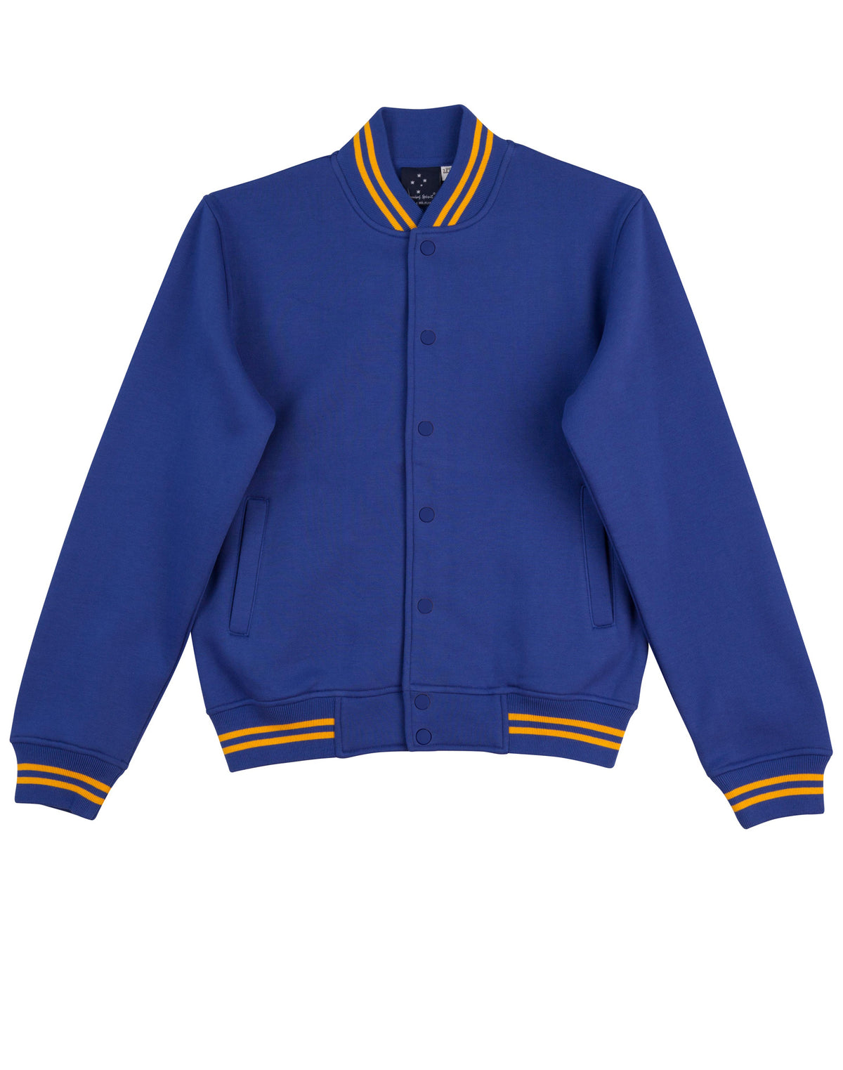 Fleece Letterman - Unisex - Royal/Gold - Front