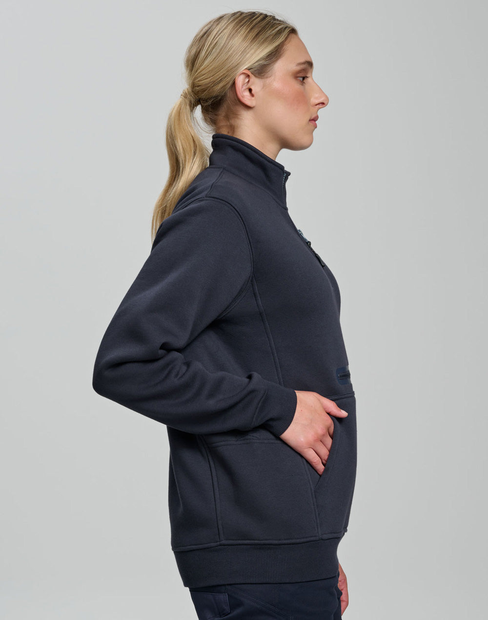 Unisex Premium Fleece Half Zip Work Sweat - view