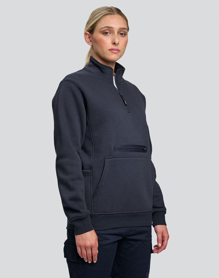 Unisex Premium Fleece Half Zip Work Sweat - view