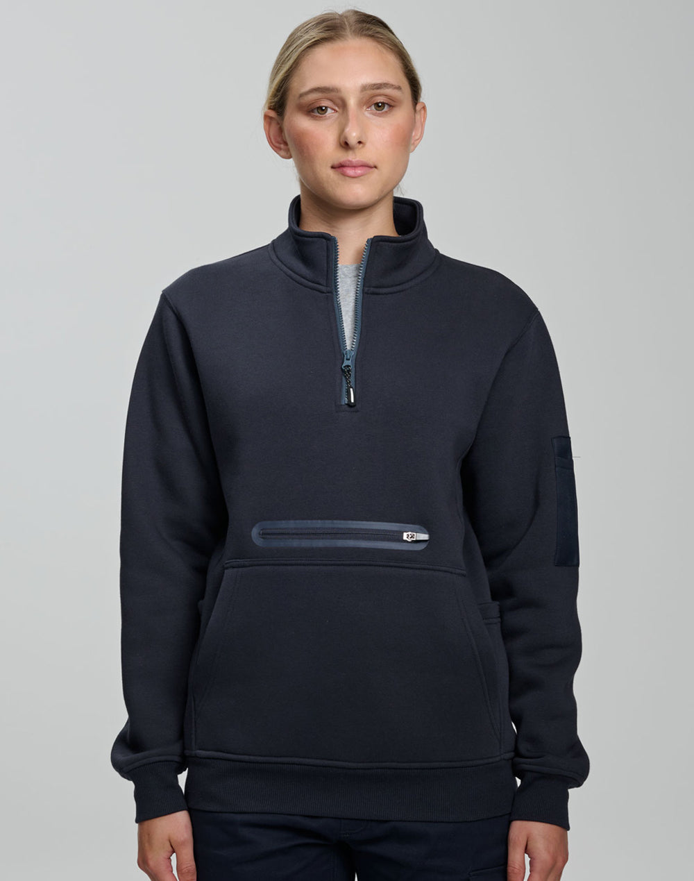 Unisex Premium Fleece Half Zip Work Sweat - view