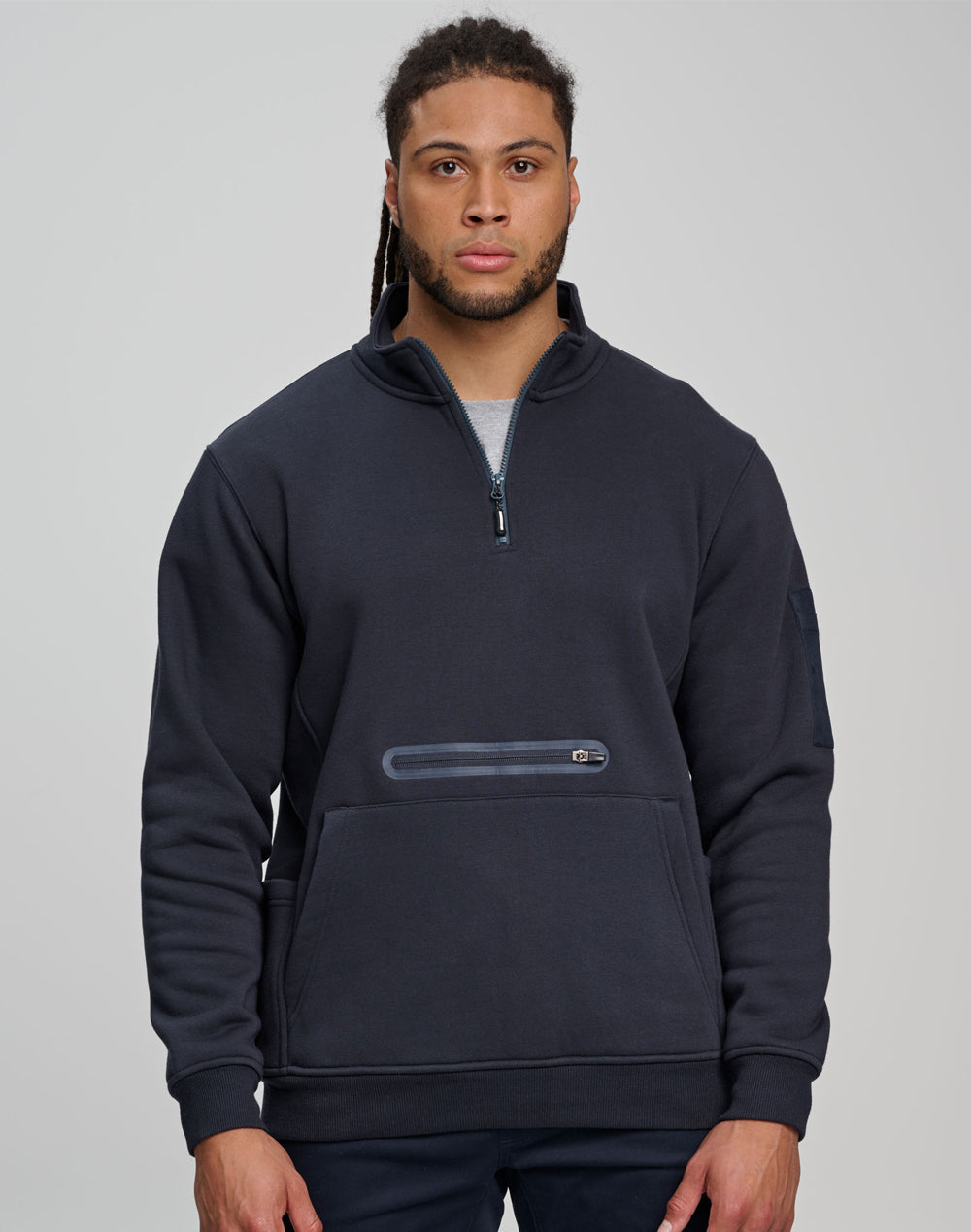 Unisex Premium Fleece Half Zip Work Sweat - view
