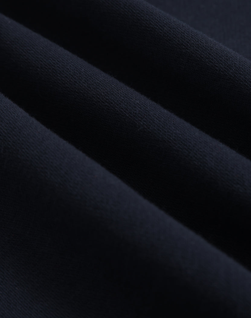 Unisex Premium Fleece Half Zip Work Sweat - Navy - Fabric