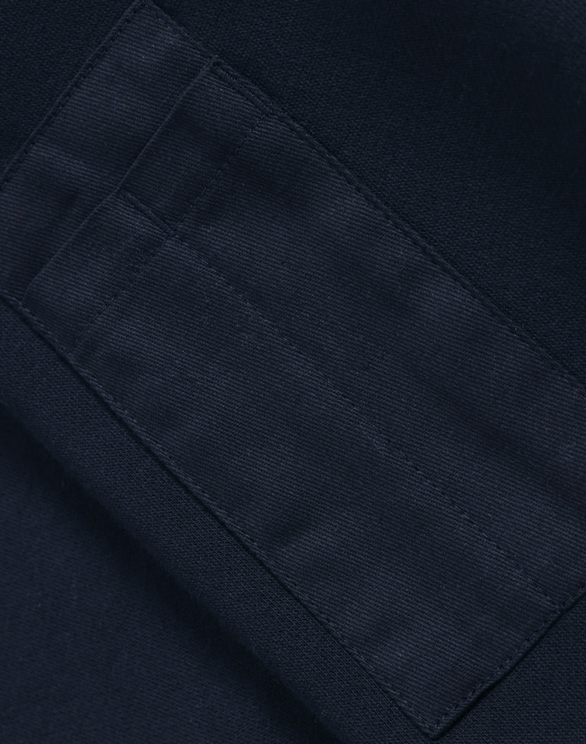 Unisex Premium Fleece Half Zip Work Sweat - Navy - View