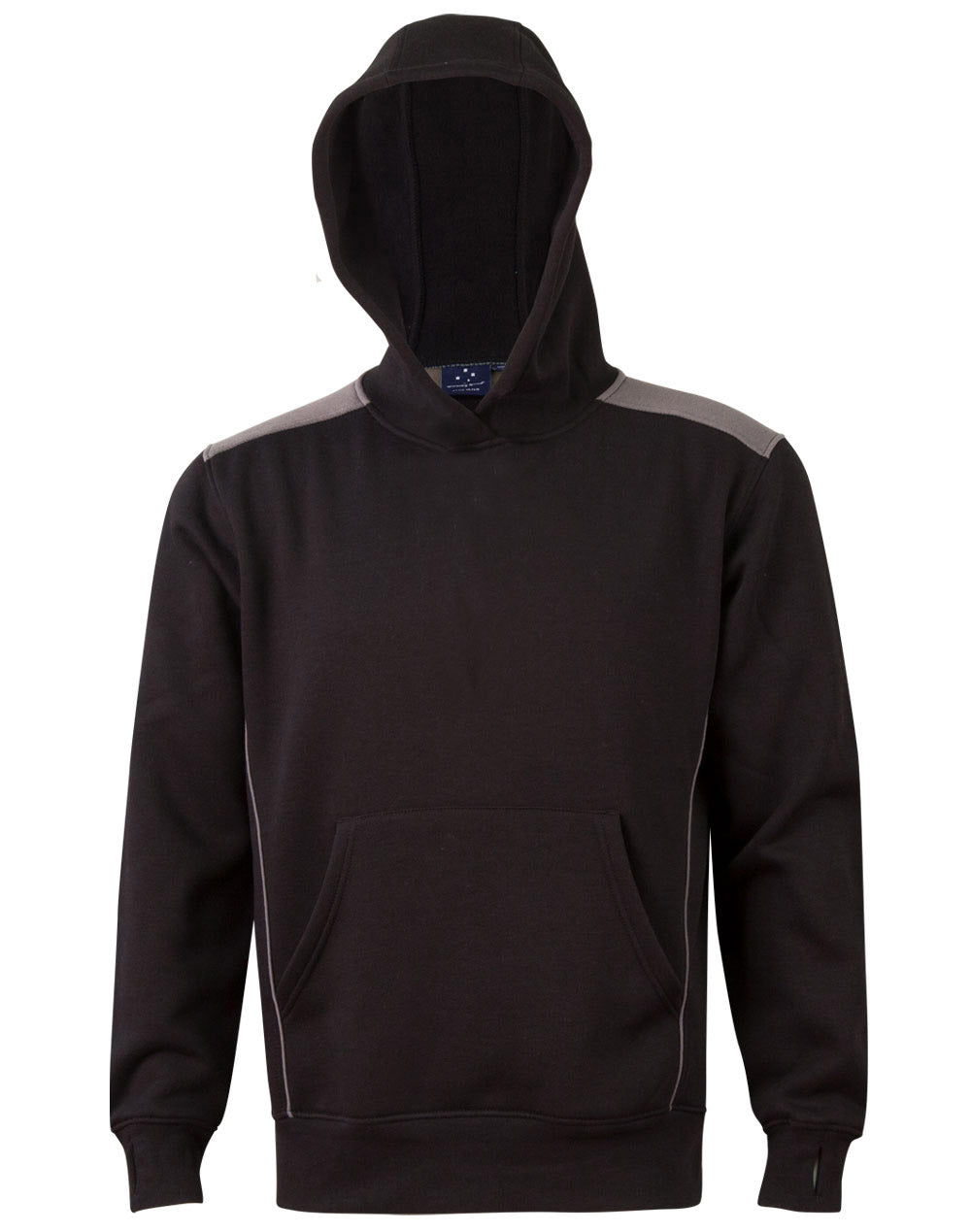 Croxton Hoodie Kid's - Black/Ash - Front