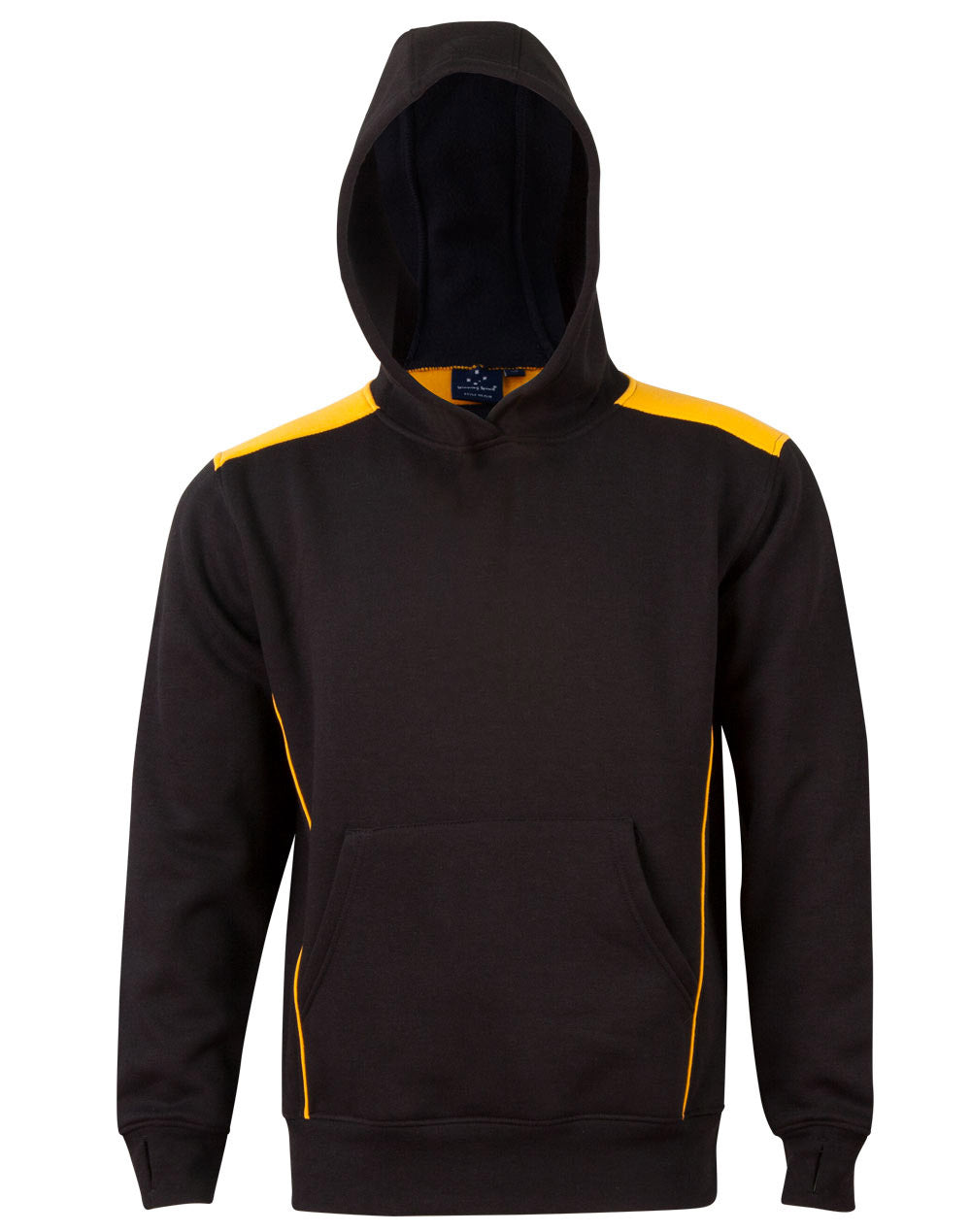 Croxton Hoodie Kid's - Black/Gold - Front