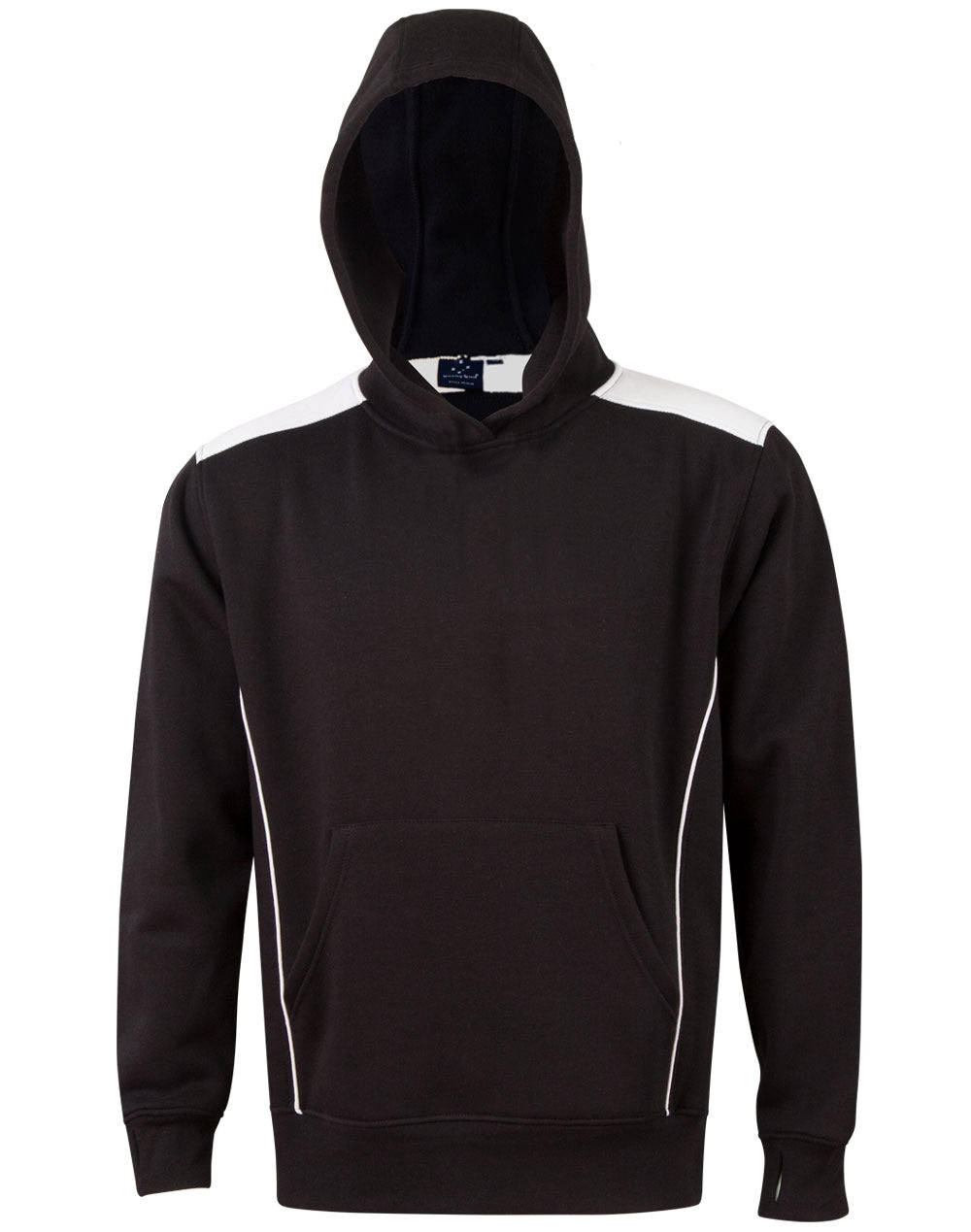 Croxton Hoodie Kid's - Black/White - Front