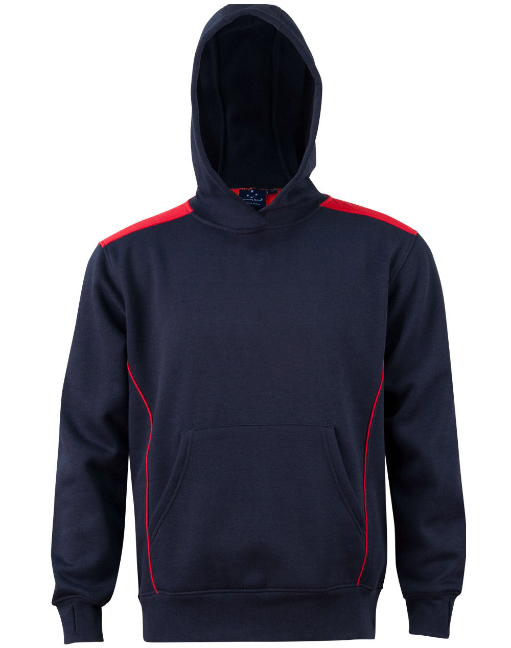 Croxton Hoodie Kid's - Navy/Red - Front