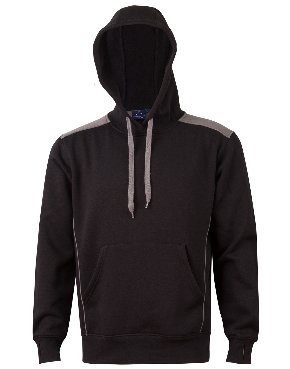 Croxton Hoodie Adult Unisex - Black/Ash - Front