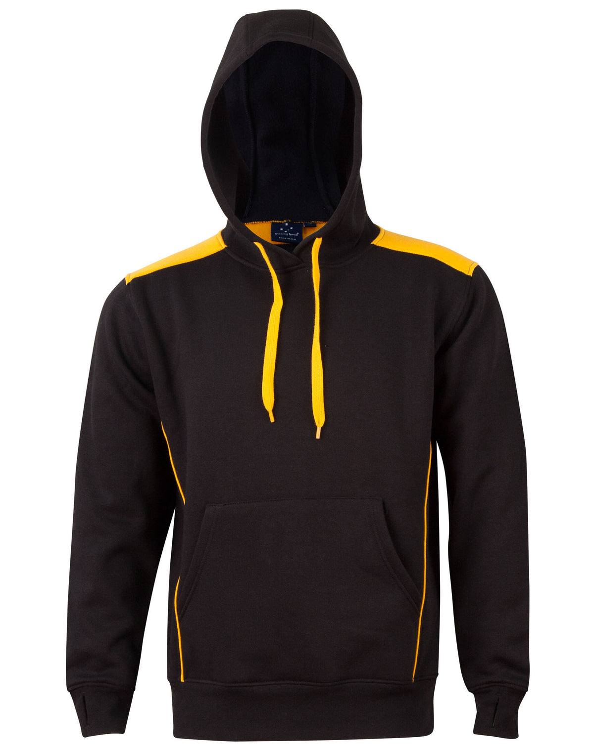 Croxton Hoodie Adult Unisex - Black/Gold - Front