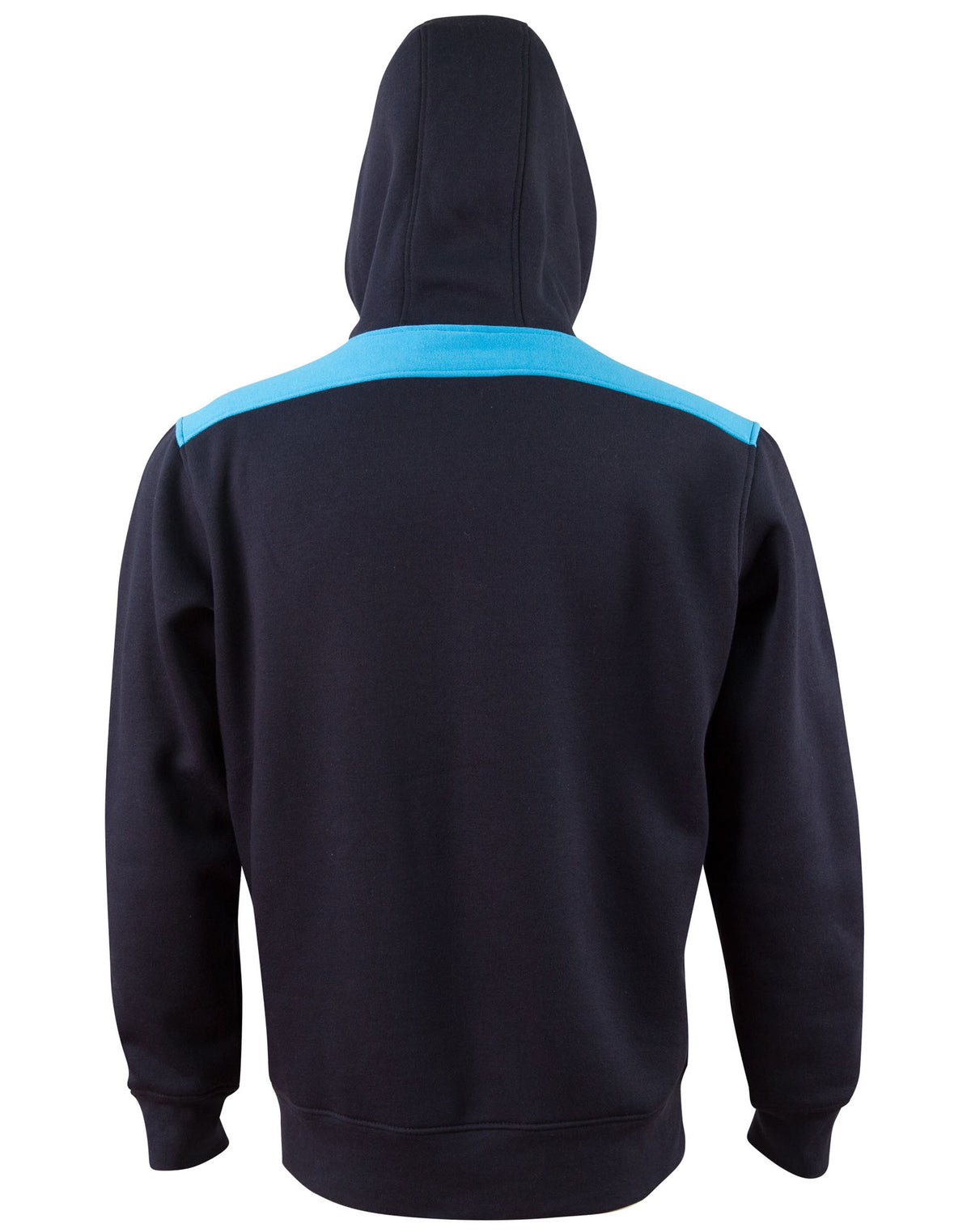 Croxton Hoodie Adult Unisex - Navy/Aqua Blue - Back