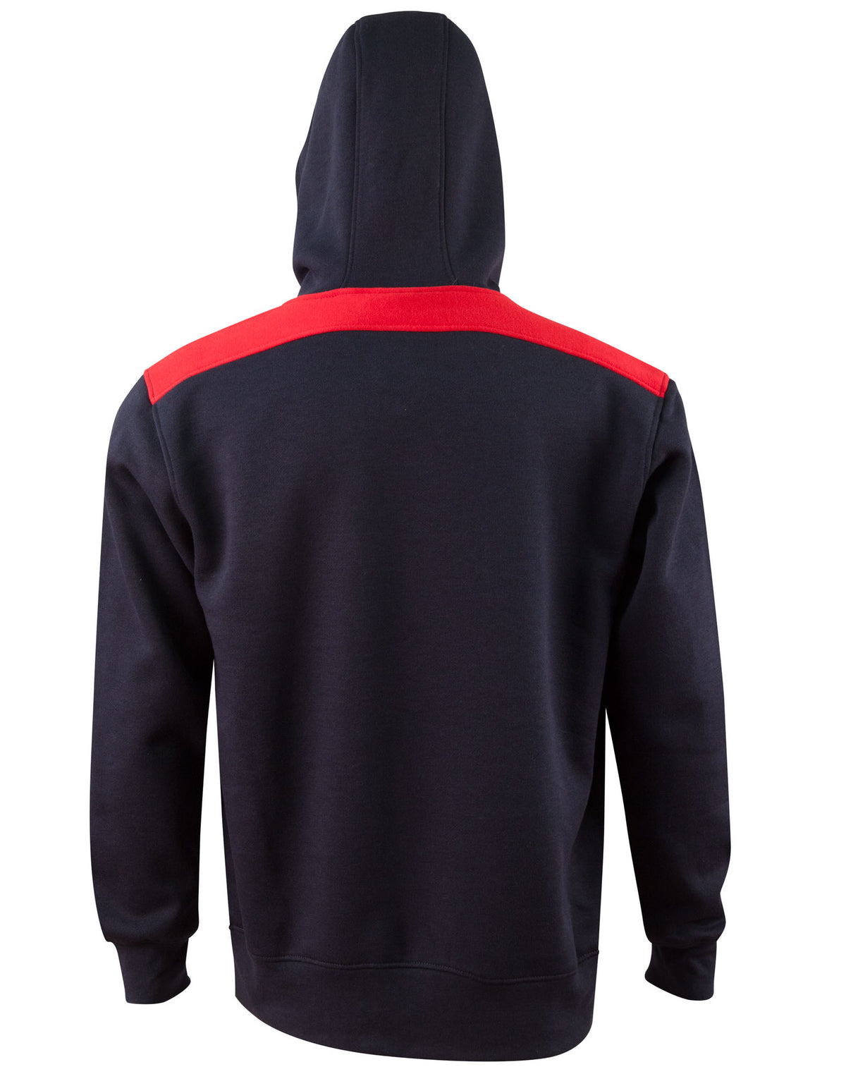 Croxton Hoodie Adult Unisex - Navy/Red - Back