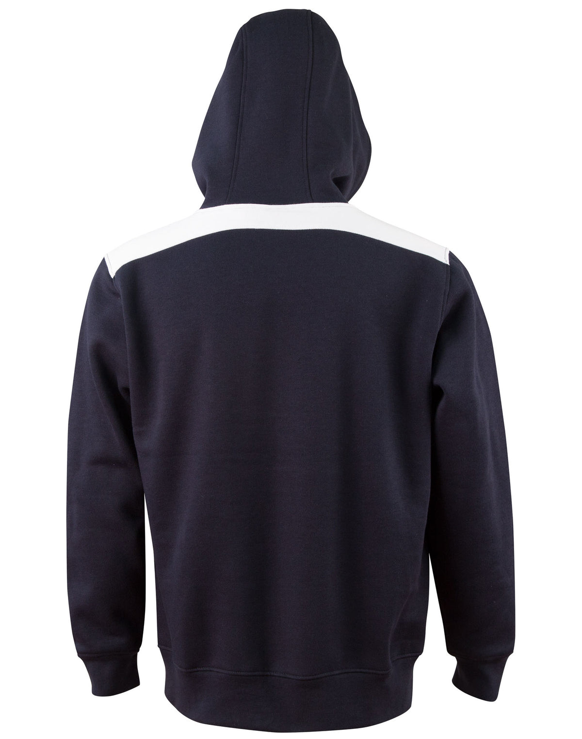 Croxton Hoodie Adult Unisex - Navy/White - Back