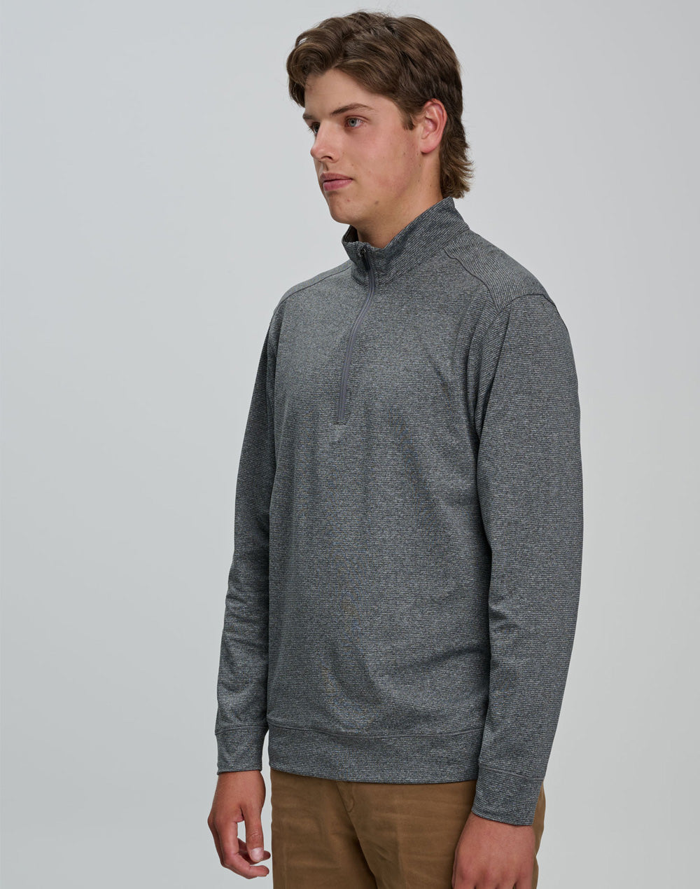 Ultimate Half Zip Long Sleeve Sweat Top- Mens - view