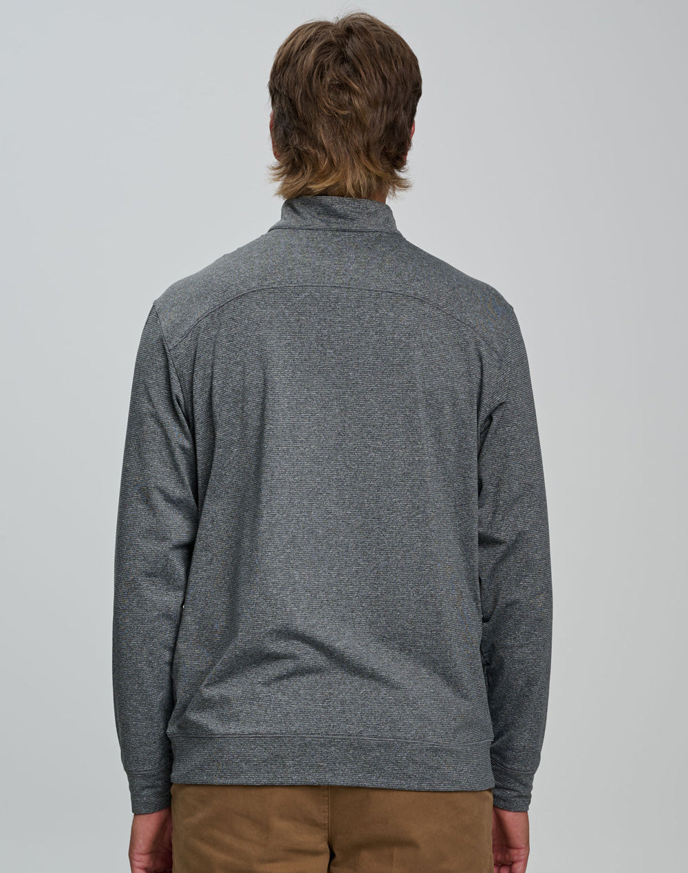 Ultimate Half Zip Long Sleeve Sweat Top- Mens - view