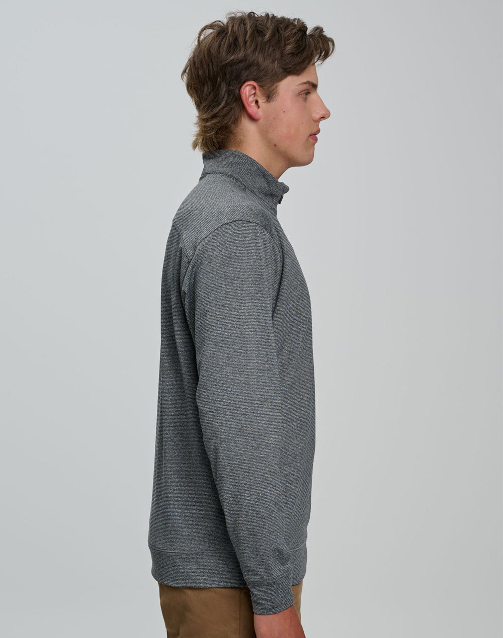 Ultimate Half Zip Long Sleeve Sweat Top- Mens - view