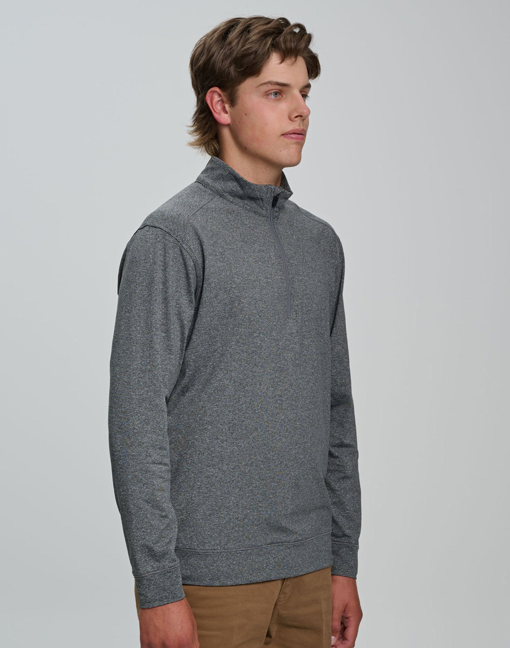 Ultimate Half Zip Long Sleeve Sweat Top- Mens - view