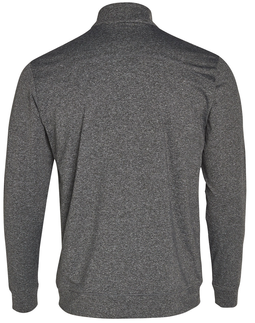 Ultimate Half Zip Long Sleeve Sweat Top- Mens - Charcoal - Back
