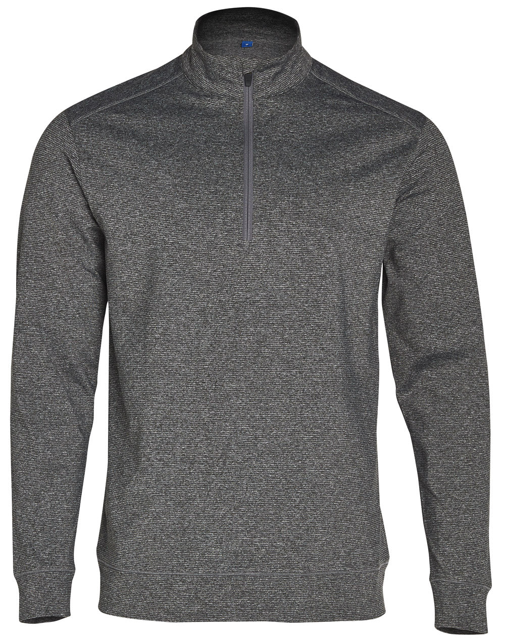 Ultimate Half Zip Long Sleeve Sweat Top- Mens - Charcoal - Front