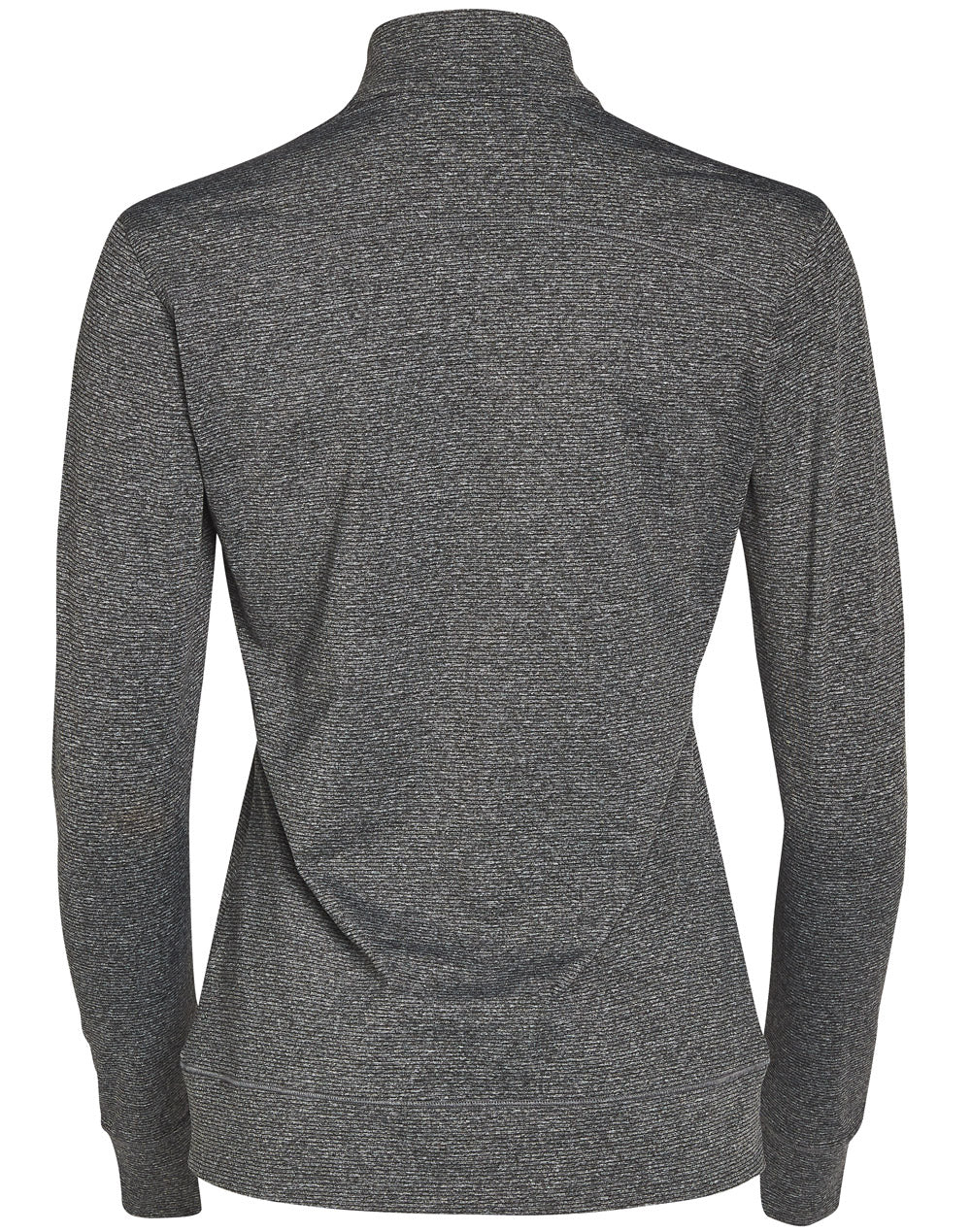 Ultimate Half Zip Long Sleeve Sweat Top- Ladies - Charcoal - Back