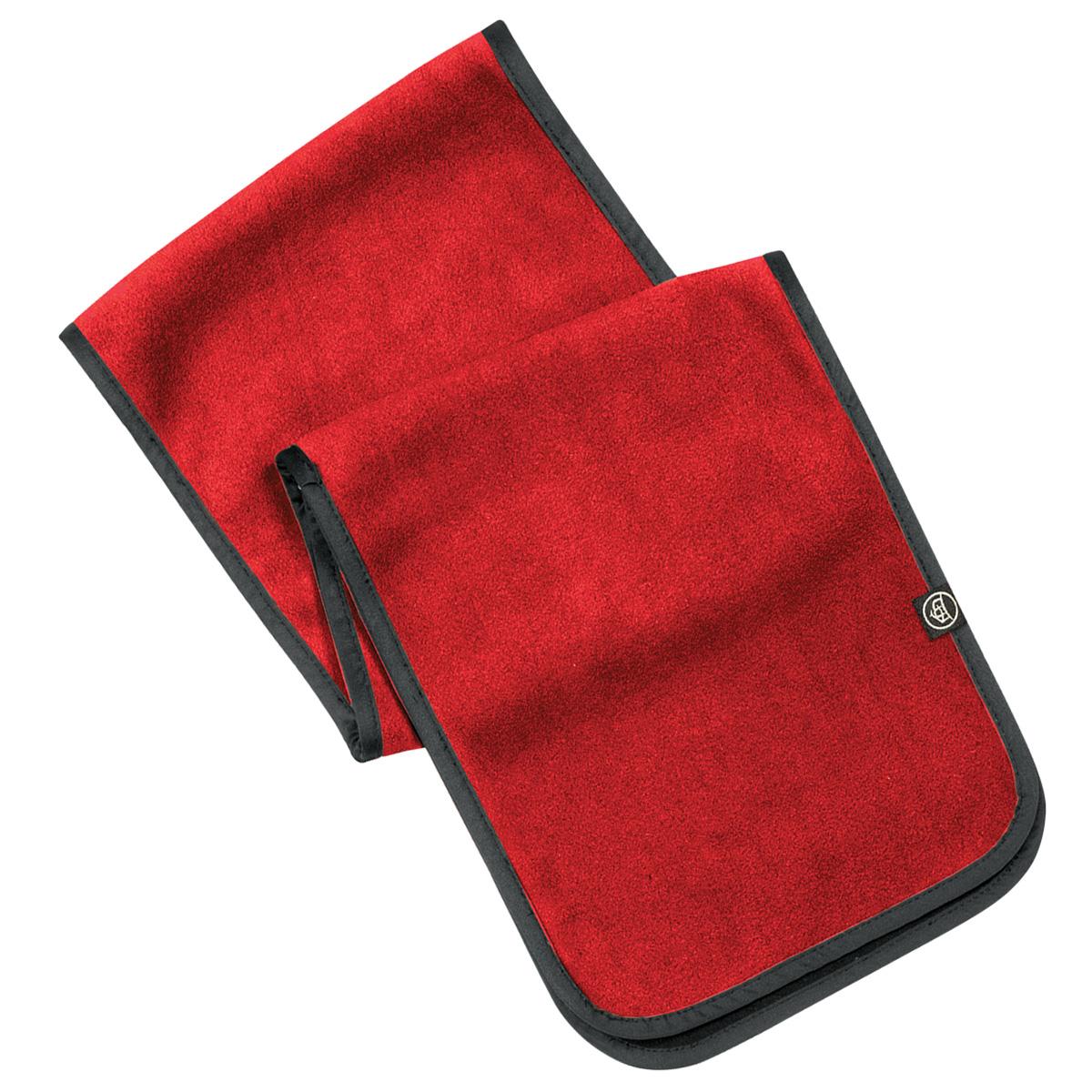 Helix Fleece Scarf - Flame Red - Front