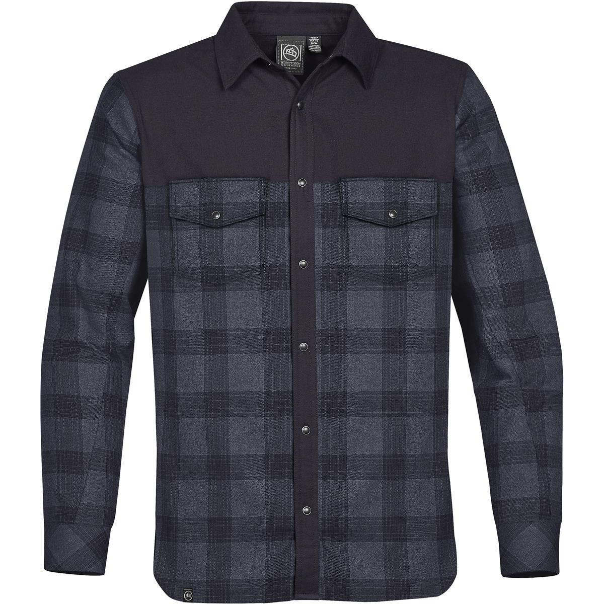 Men's Logan Thermal Shirt - Navy Plaid - Front