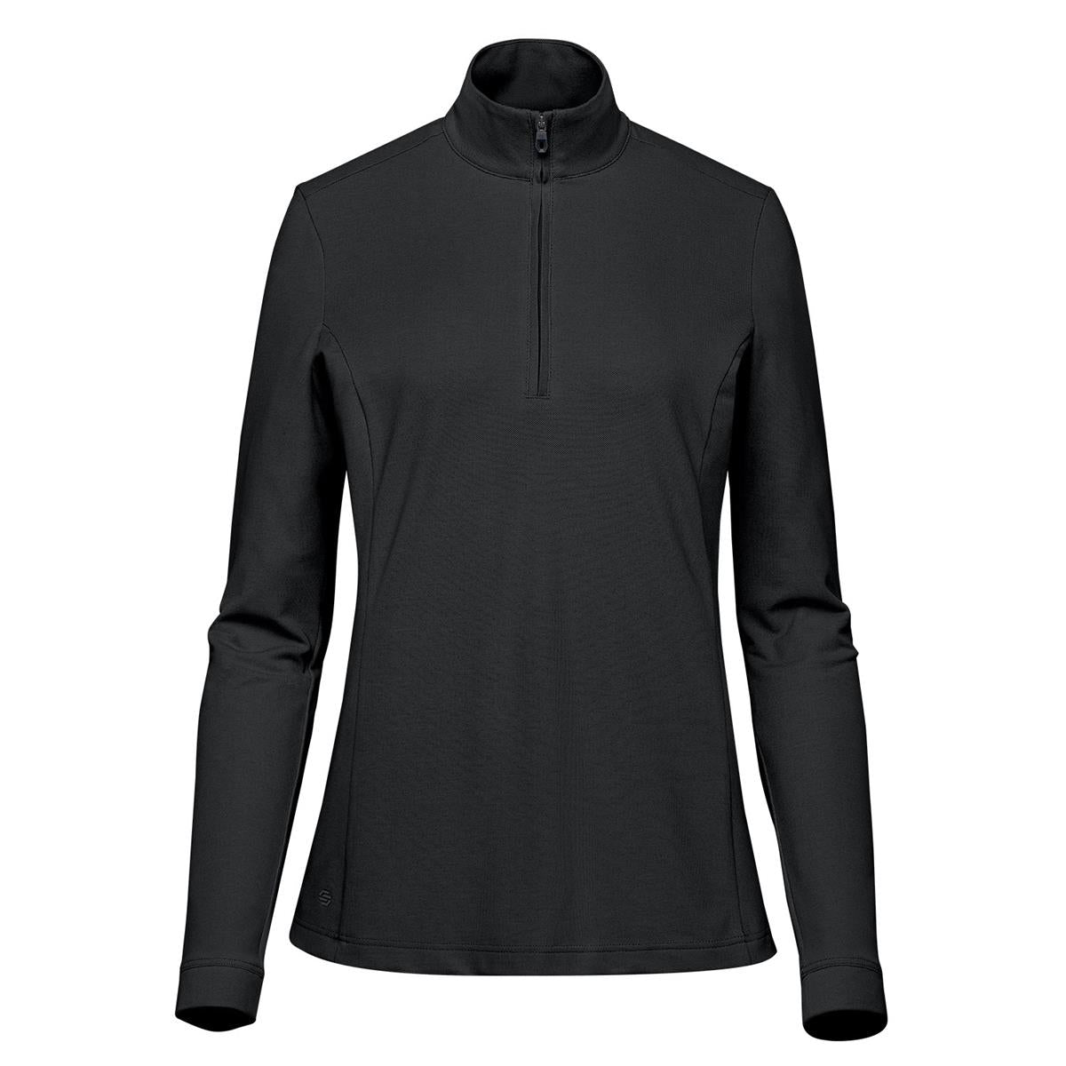 Women's Sonora 1/4 Zip Pullover - Black - Front