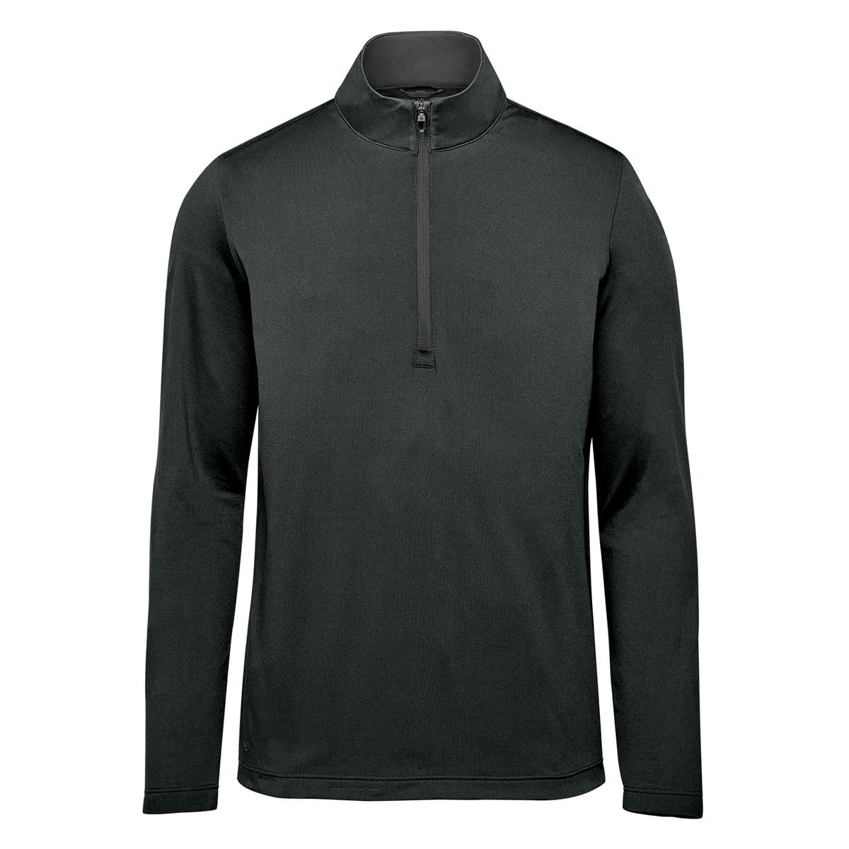 Men's Zermatt 1/4 Zip Pullover - Black / Granite - Front