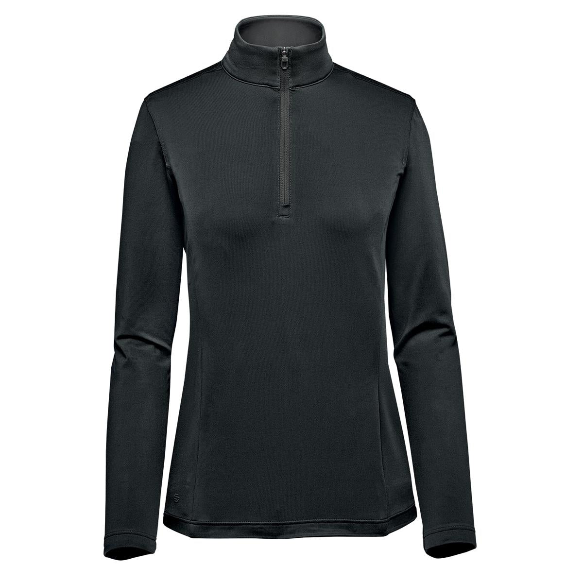 Women's Zermatt 1/4 Zip Pullover - Black / Granite - Front