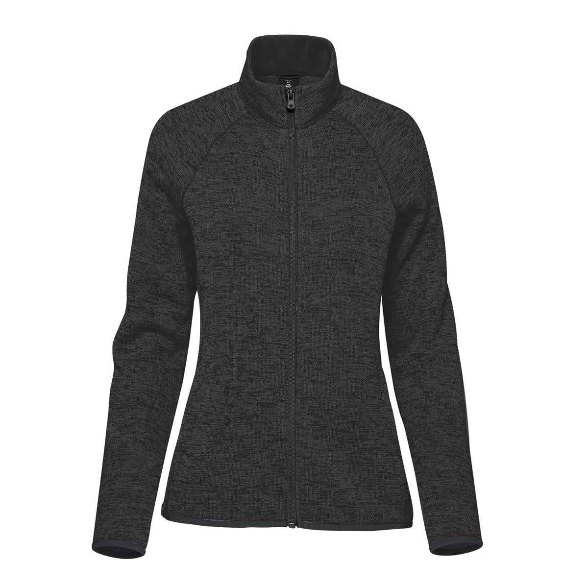 Women's Yosemite Full Zip Fleece Jacket - Black Heather - Front