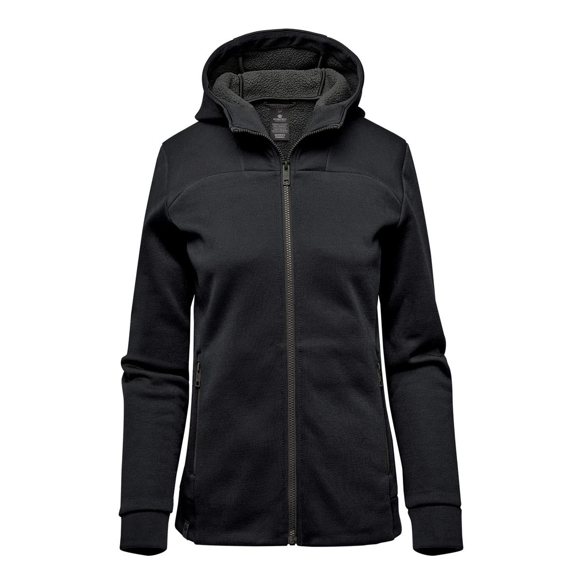 Women's Antares Performance Hoody - Black / Granite - Front
