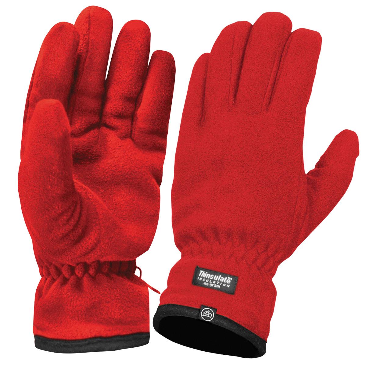 Helix Fleece Gloves - Flame Red - Front