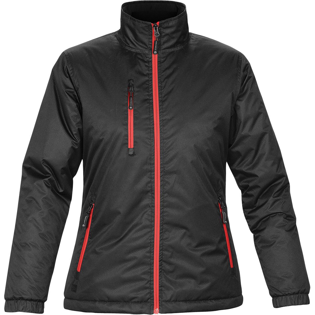 Women's Axis Thermal Jacket - Black / Sport Red - Front