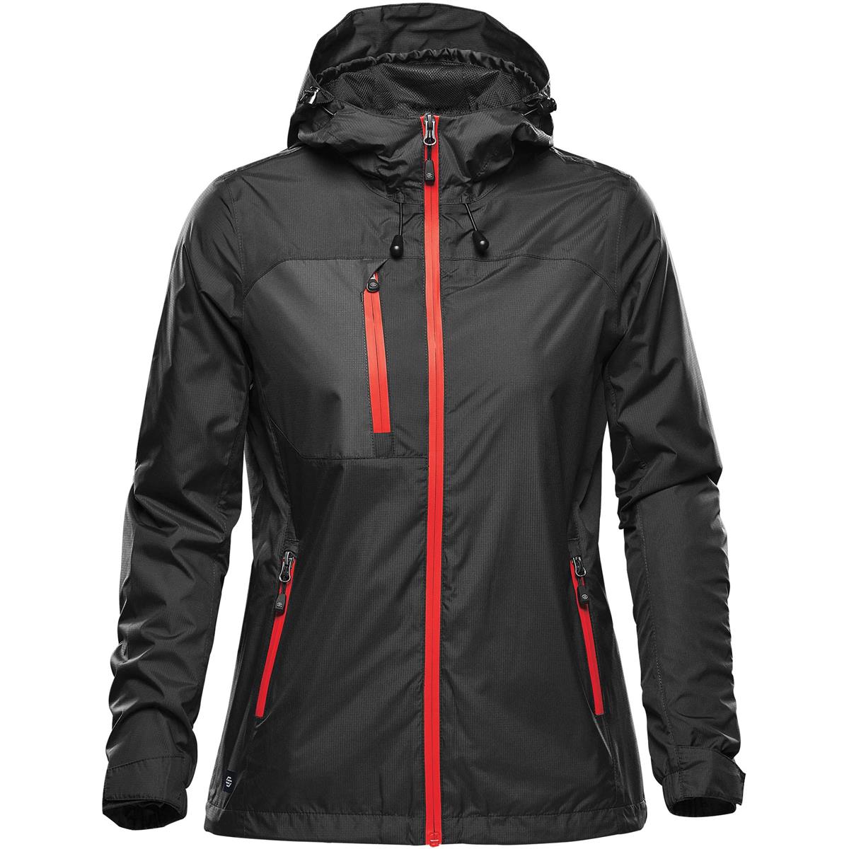 Women's Olympia Shell - Black / Bright Red - Front