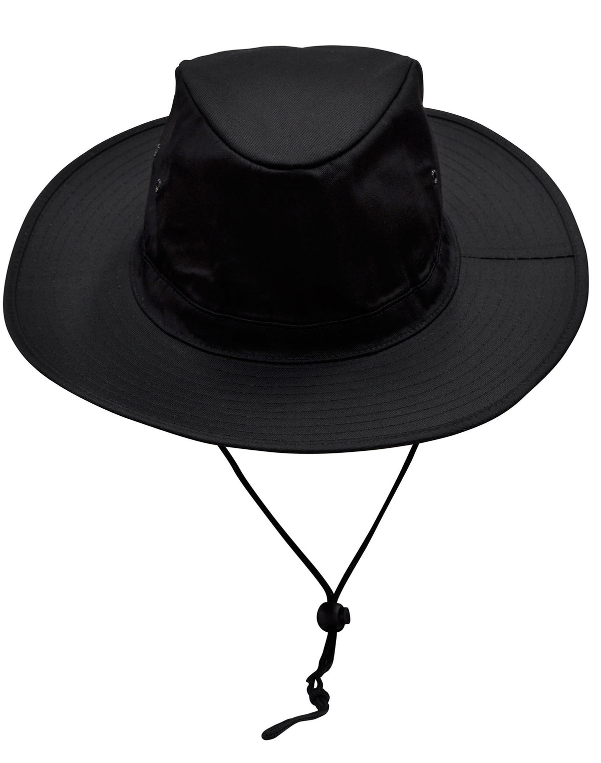 Slouch Hat With Break-away Clip Strap - Black - Front
