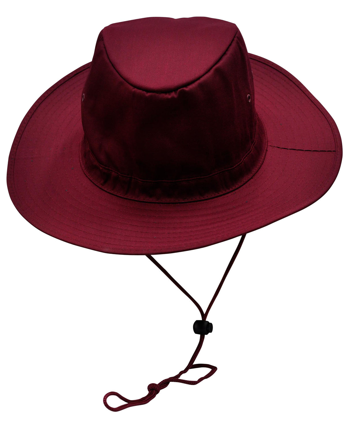 Slouch Hat With Break-away Clip Strap - Maroon - Front