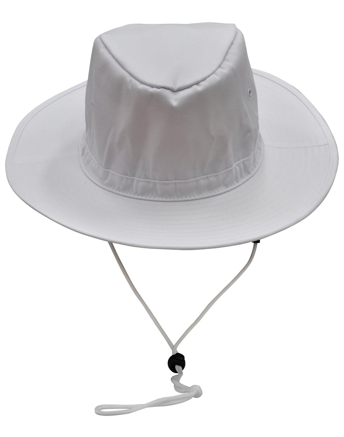 Slouch Hat With Break-away Clip Strap - White - Front