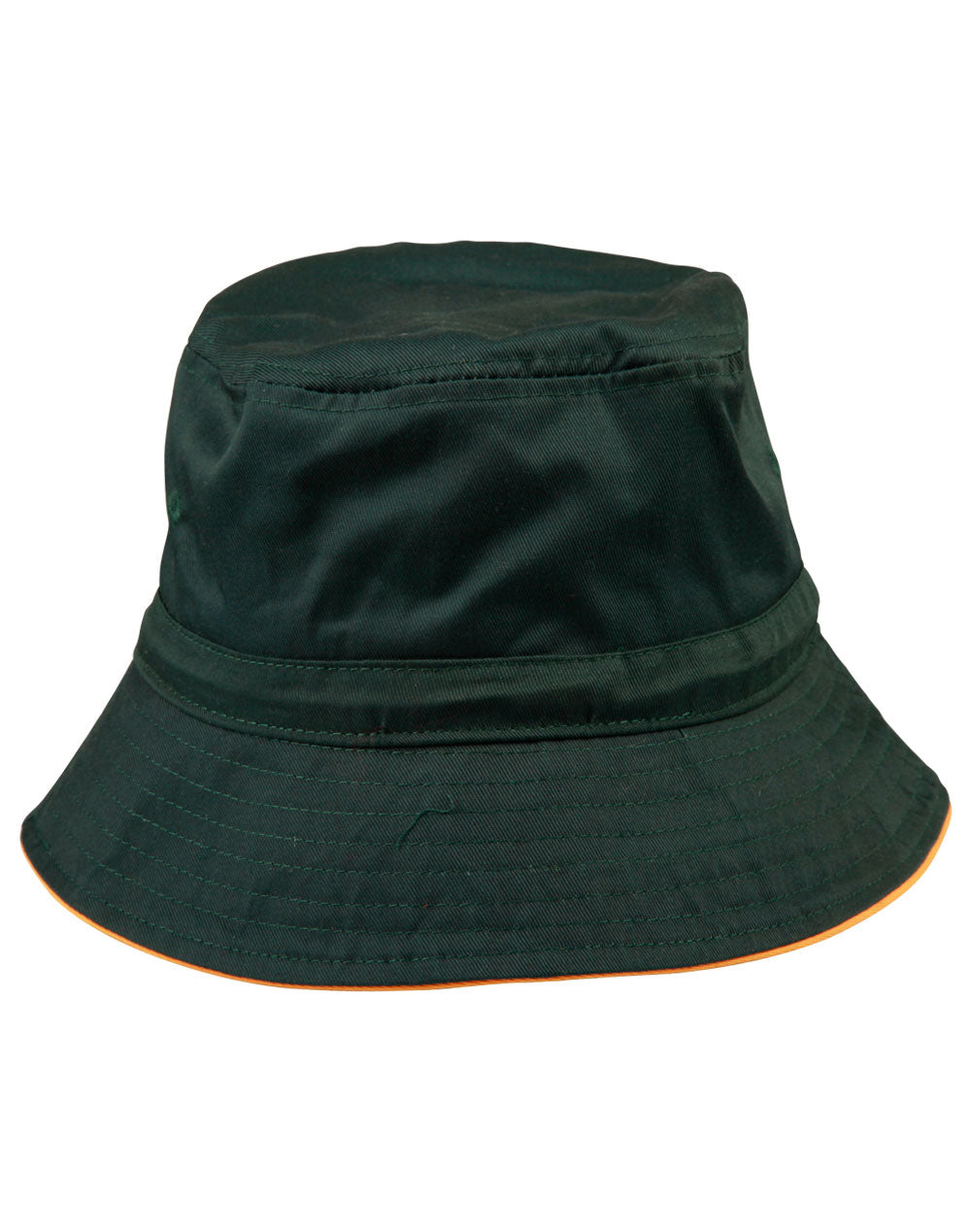Sandwich Bucket Hat with Toggle - Bottle/Gold - Front