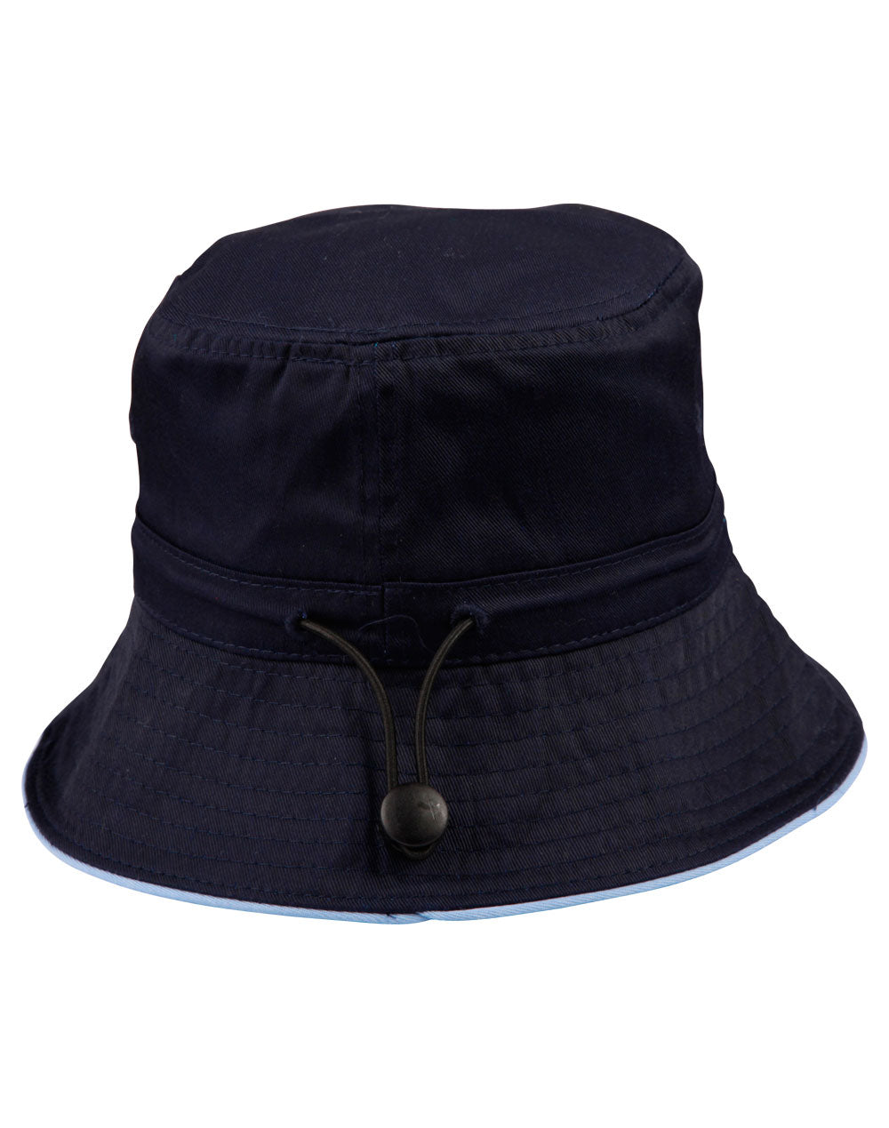 Sandwich Bucket Hat with Toggle - Navy/Skyblue - Back