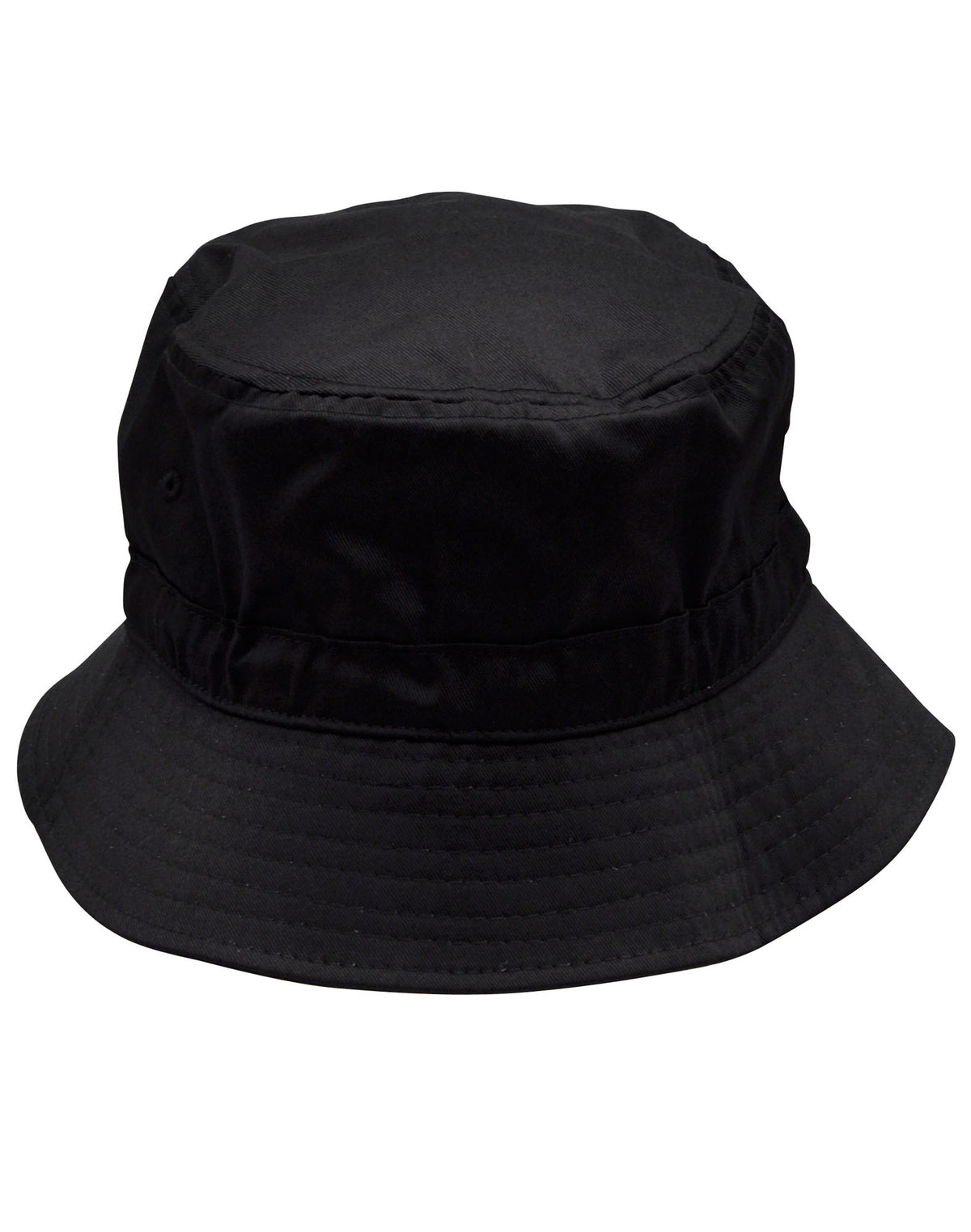 Bucket Hat With Toggle - Black - Front