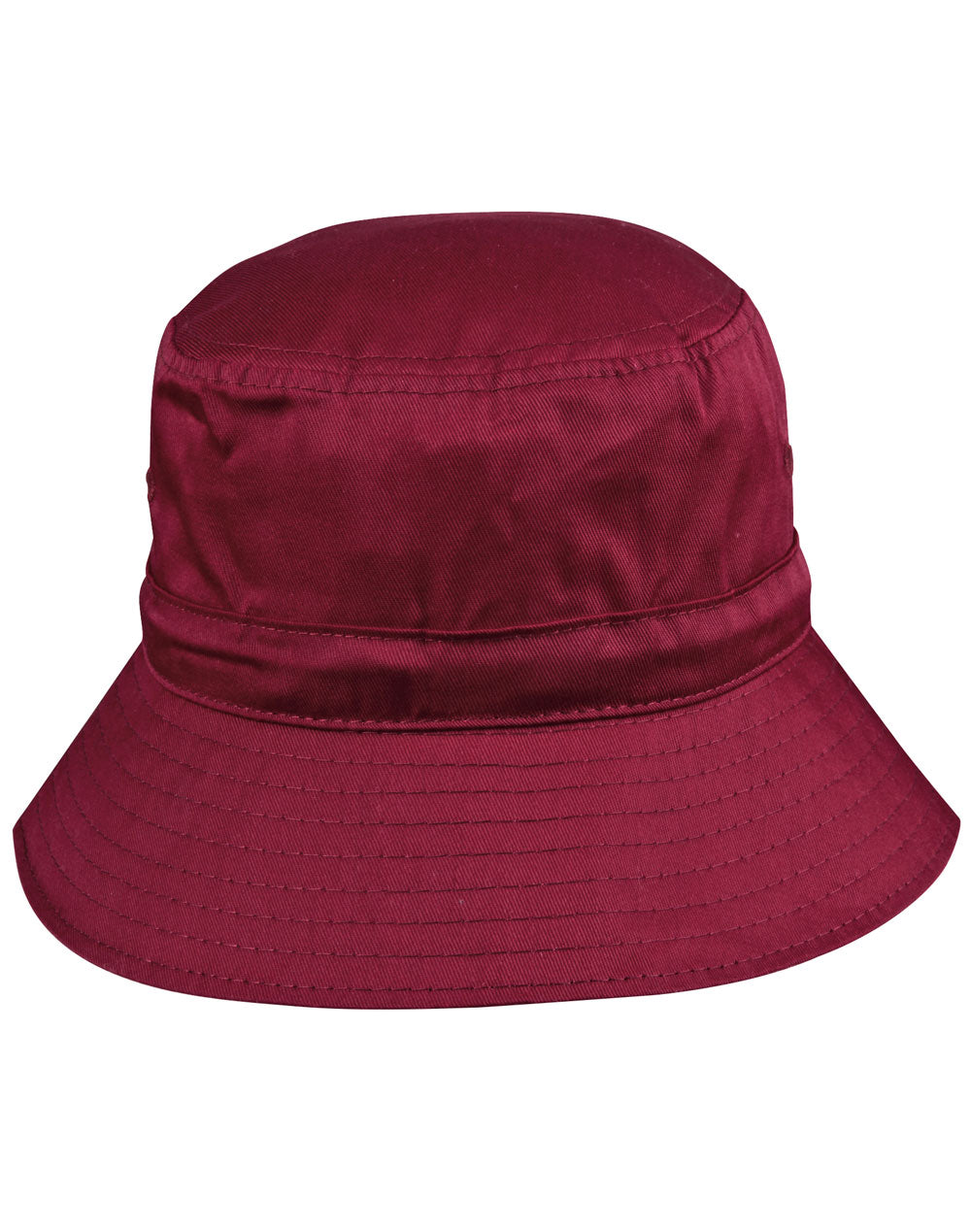 Bucket Hat With Toggle - Maroon - Front