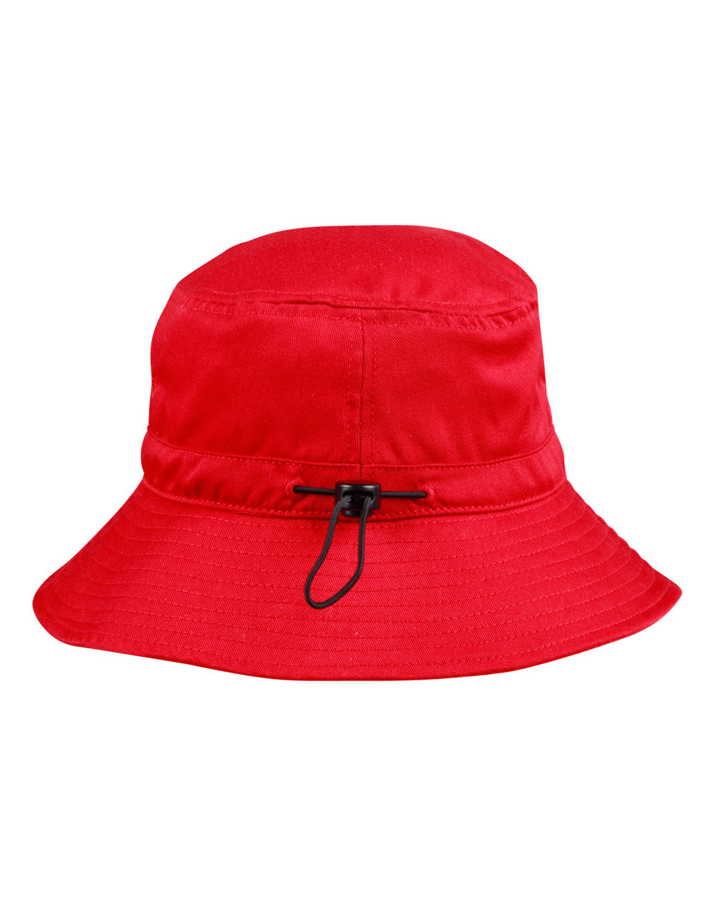 Bucket Hat With Toggle - Red - Back
