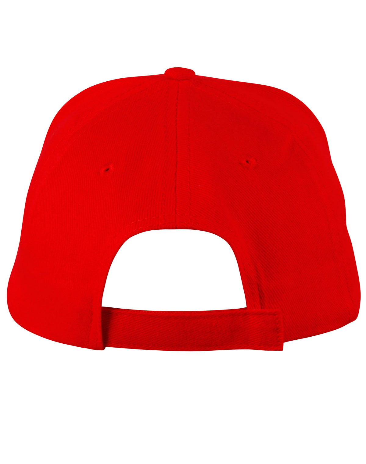 Kids Brushed Cotton Cap - Red - Back