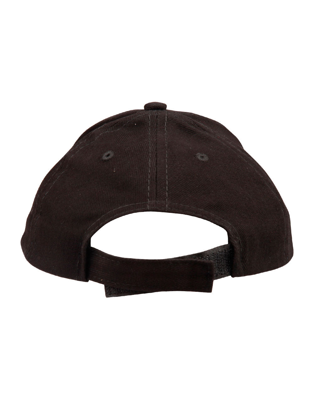 Kids Brushed Cotton Cap - Black - Back