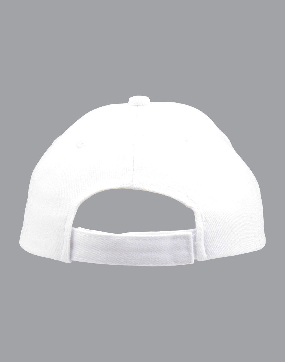 Kids Brushed Cotton Cap - White - Back