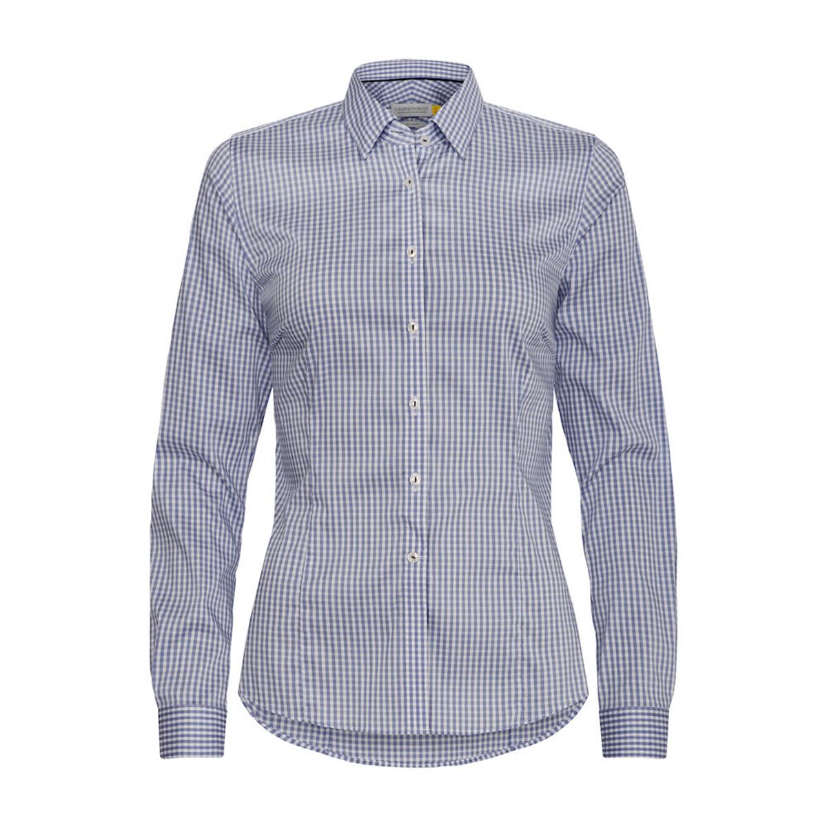 Yellow Bow 53 Women's Shirt - Navy Check - Front