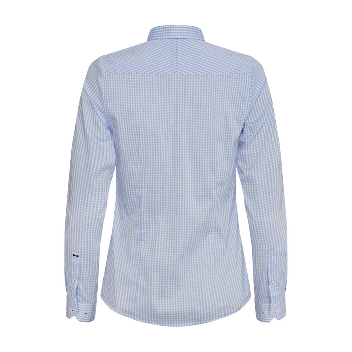 Yellow Bow 53 Women's Shirt - Sky Blue Check - Back