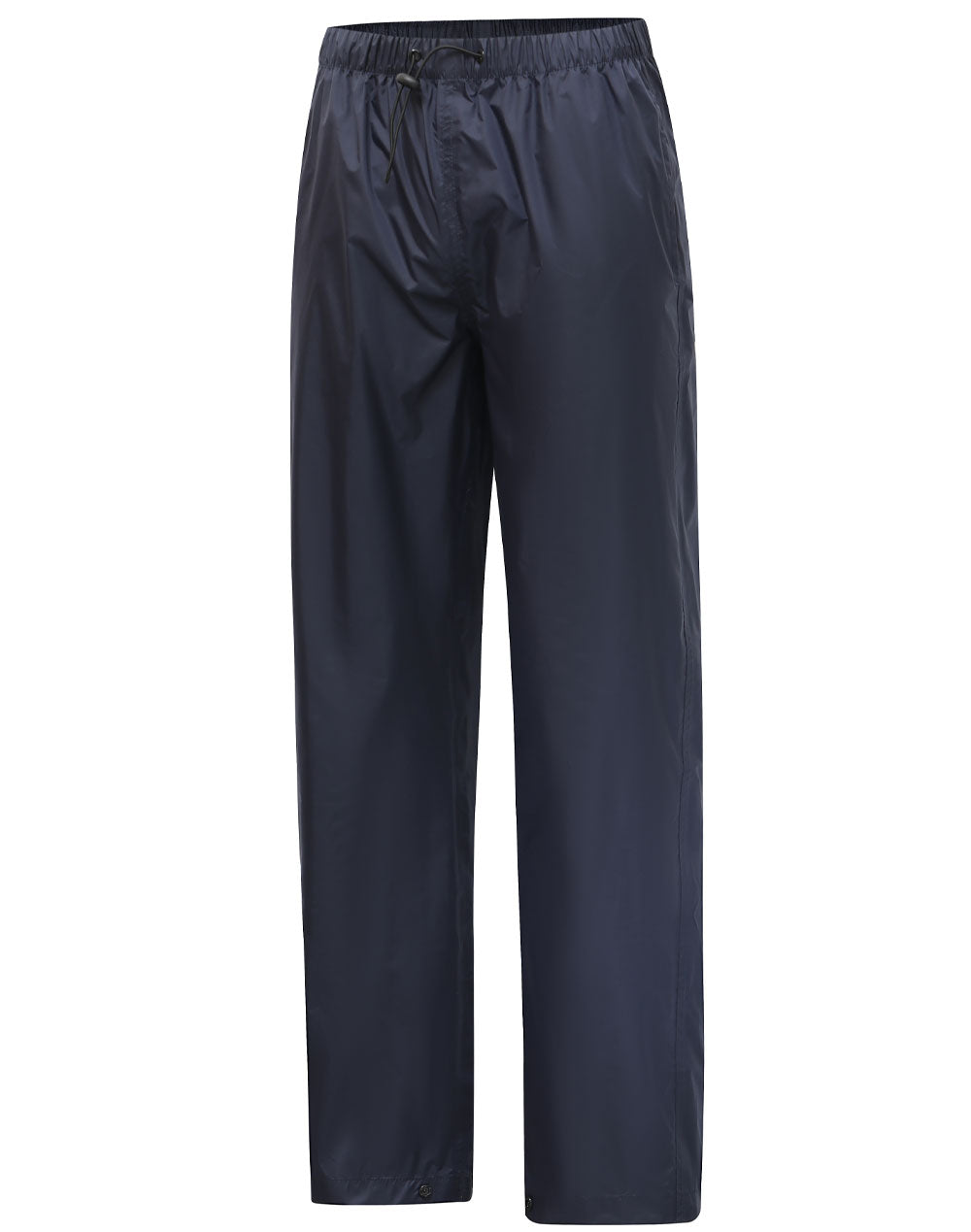 Light Weight Nylon Waterproof Rain Pants - Navy - Front