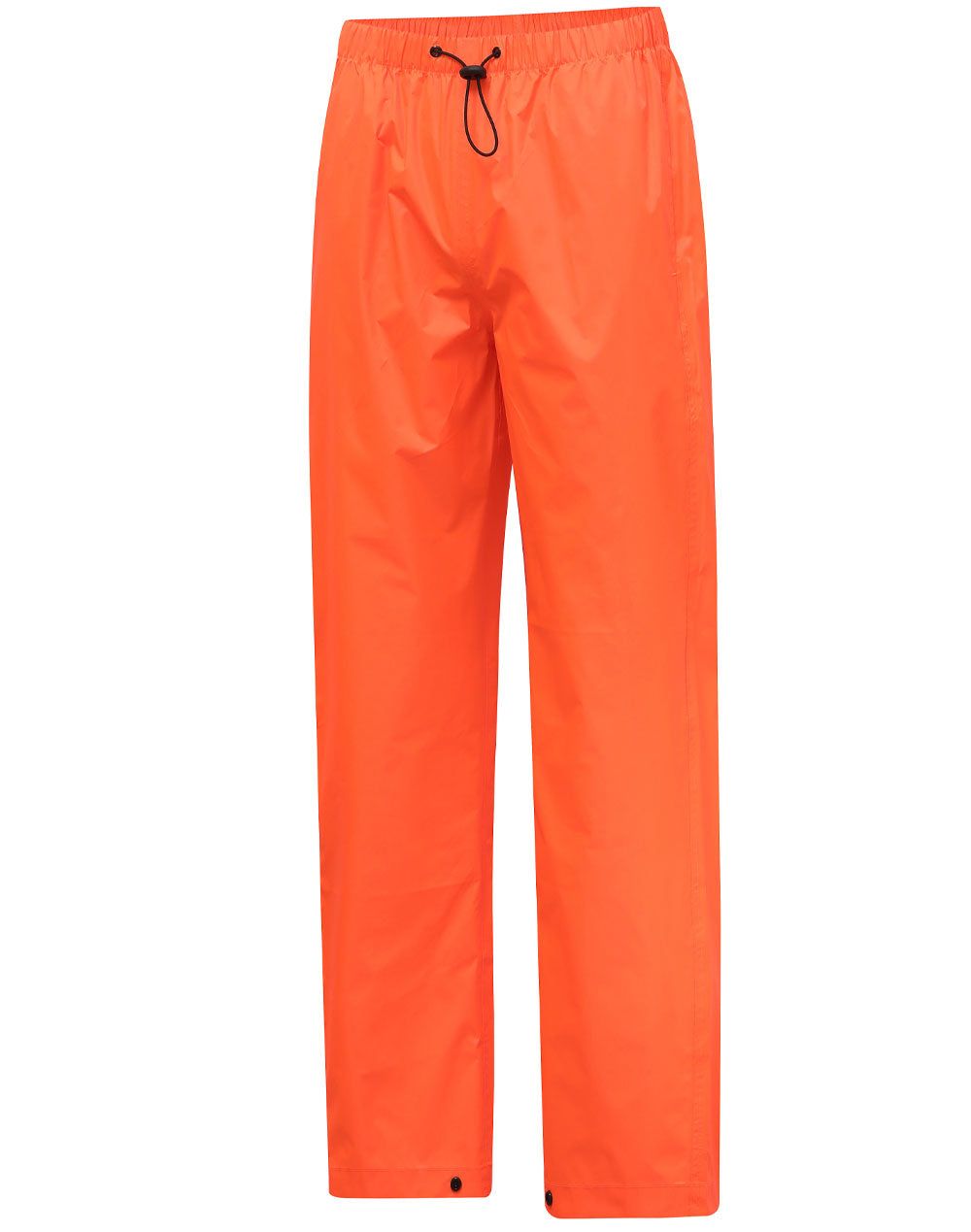 Light Weight Nylon Waterproof Rain Pants - Orange - Front