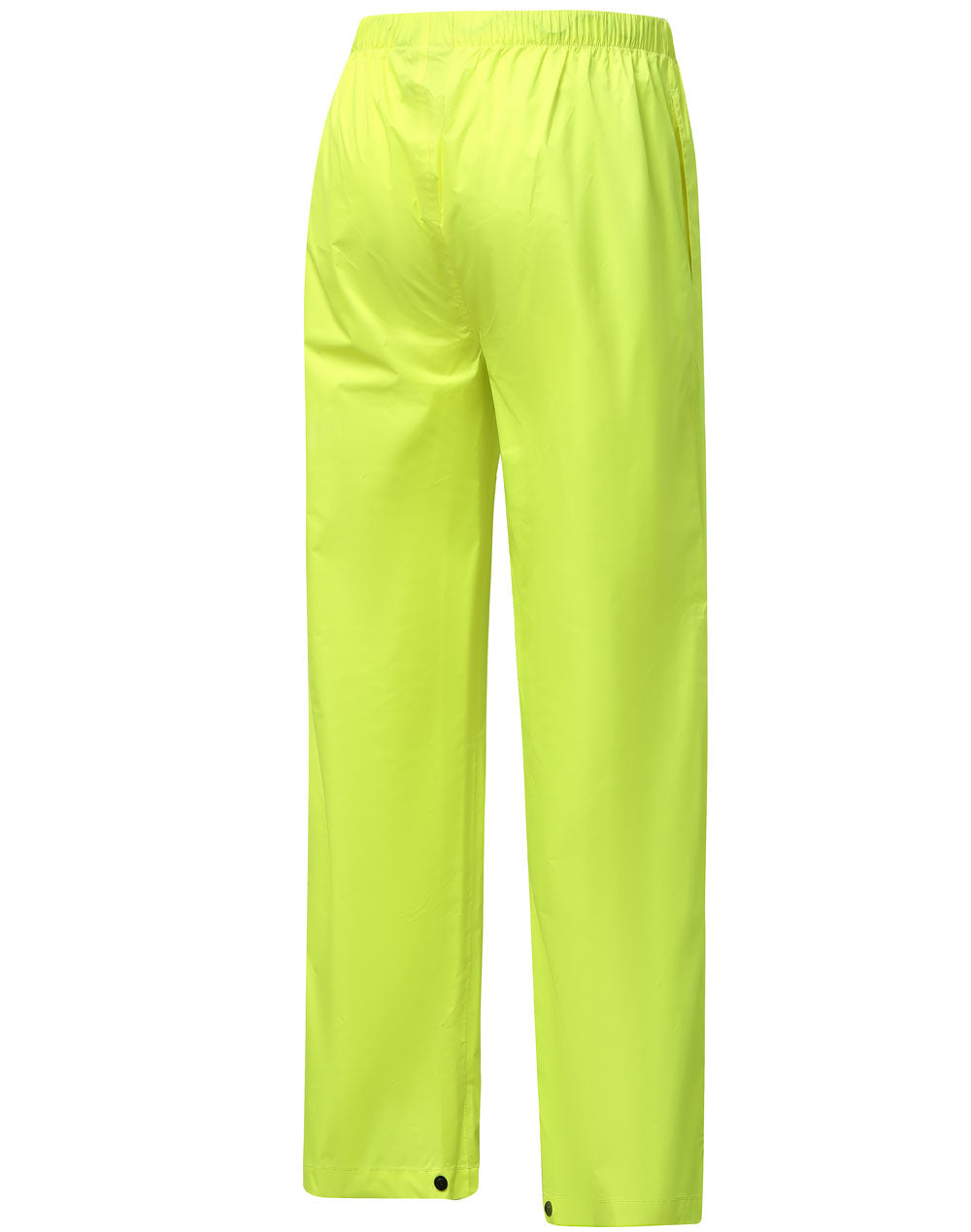 Light Weight Nylon Waterproof Rain Pants - Yellow - Back